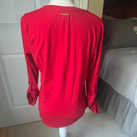 Michael Kors - Red Long Sleeve Blouse Top (Size: M) - Picture 2 of 6